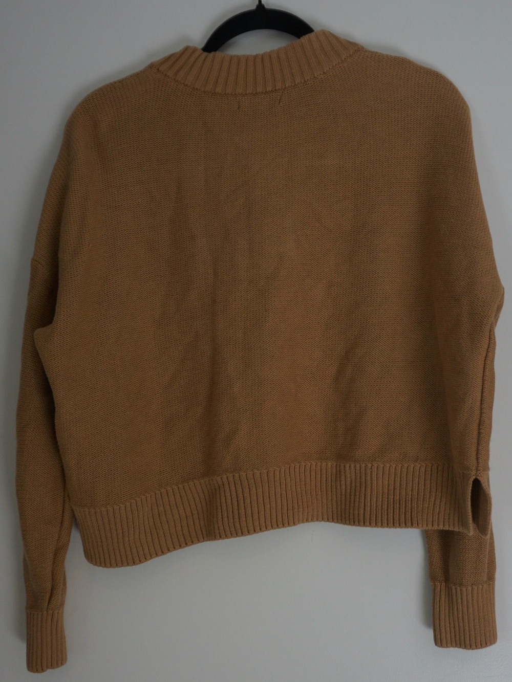 Quince Women's Camel Brown Button-Front Knit Cardigan - Picture 4 of 5